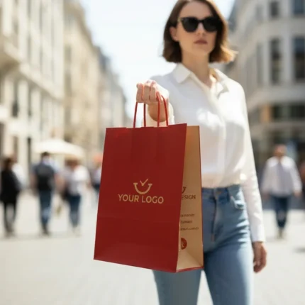 Papiertragetaschen mit Kordelgriff – Bild 3