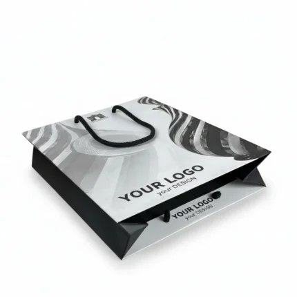 Papiertragetasche mit Kordelgriff Premium – Bild 5