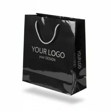 Papiertragetasche mit Kordelgriff Premium – Bild 2