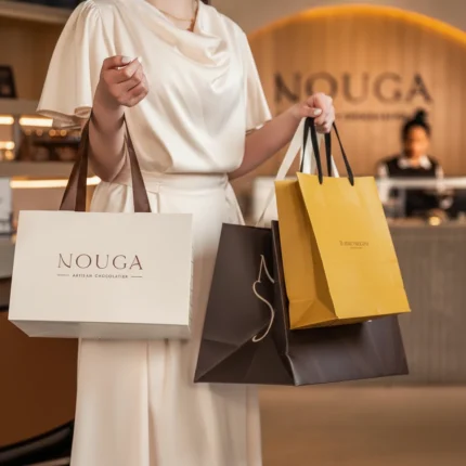 Papiertragetaschen mit Stoffbändern – Bild 5