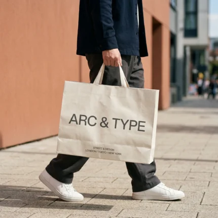 Papiertragetaschen mit Stoffbändern – Bild 7